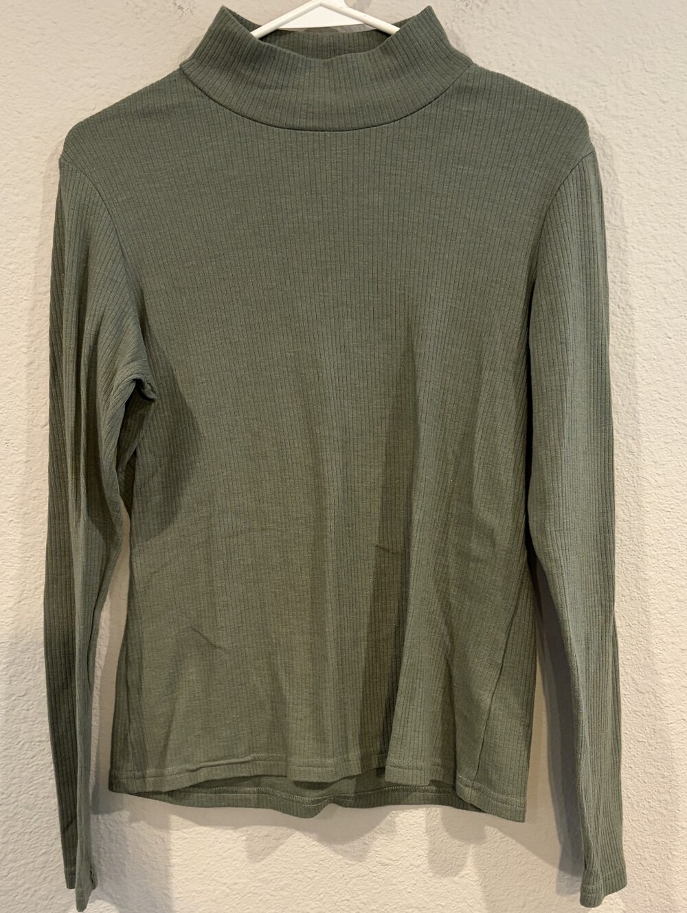 Kuhl Womens Green Ribbed Mock Neck Long Sleeve Baselayer Shirt Top Size Medium